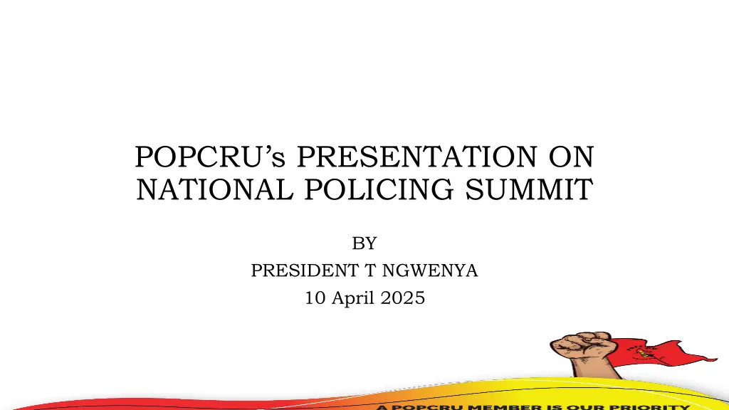 popcru s presentation on national policing summit