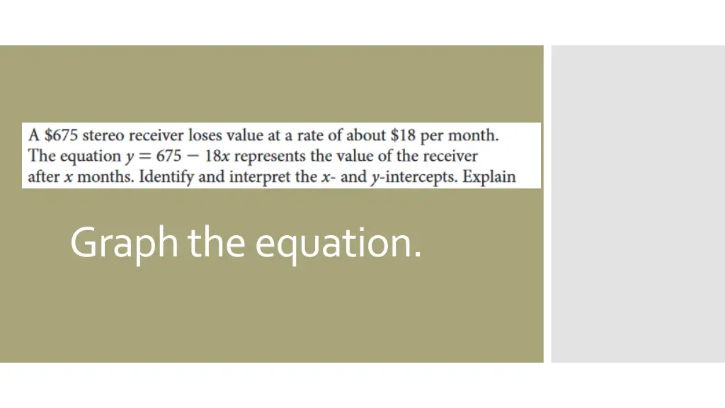 graph the equation