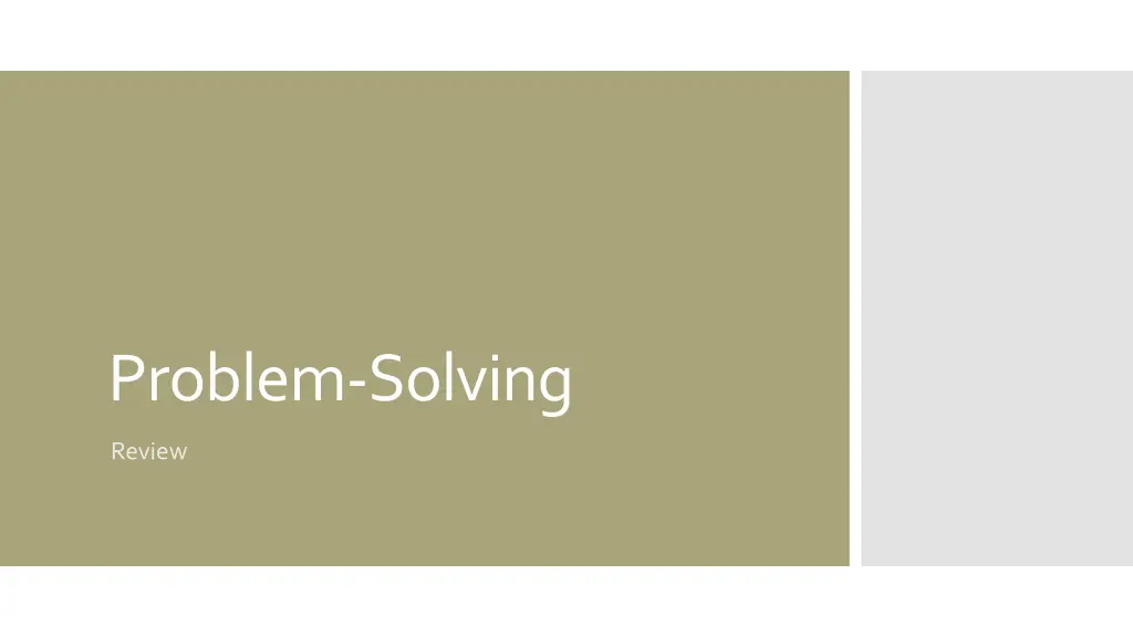 problem solving