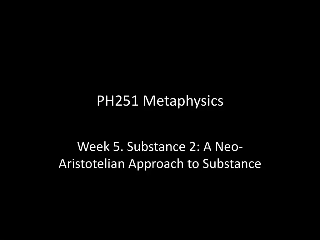 ph251 metaphysics