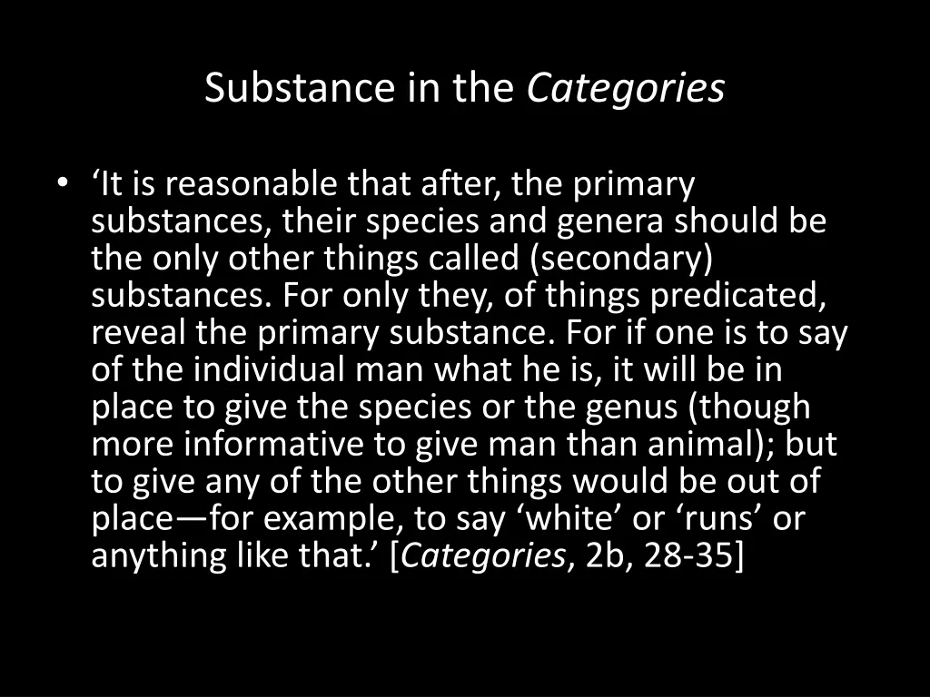 substance in the categories 1