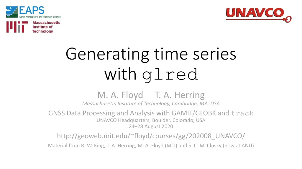 generating time series with glred