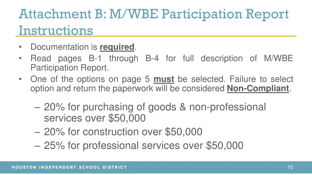 attachment b m wbe participation report