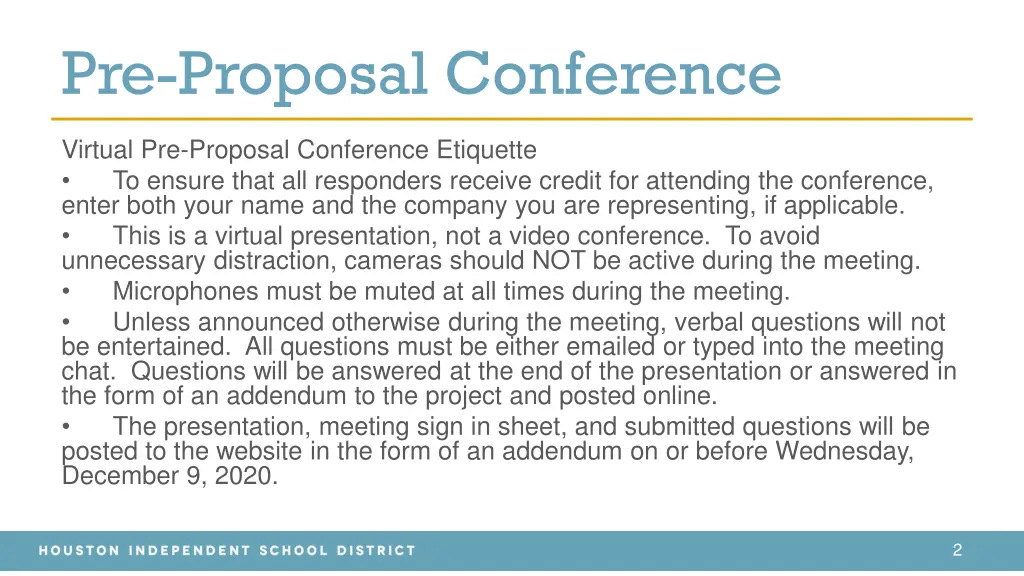 pre proposal conference