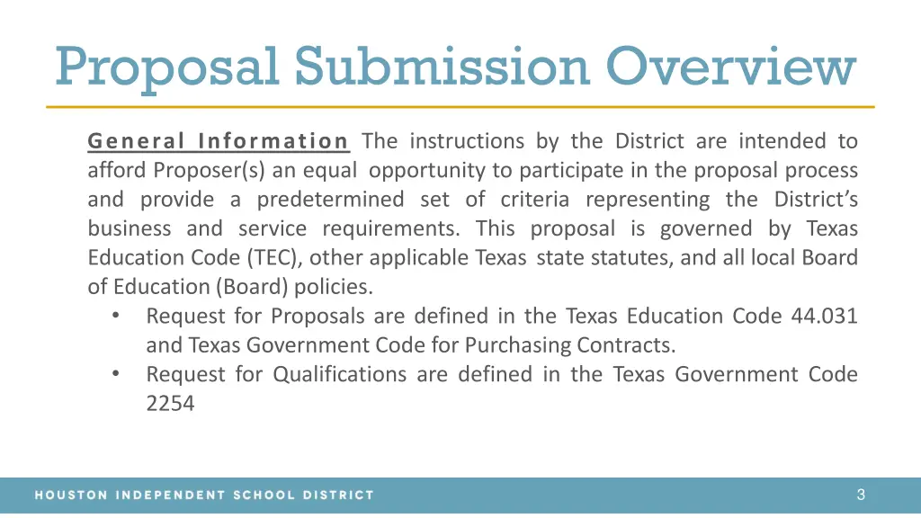 proposal submission overview