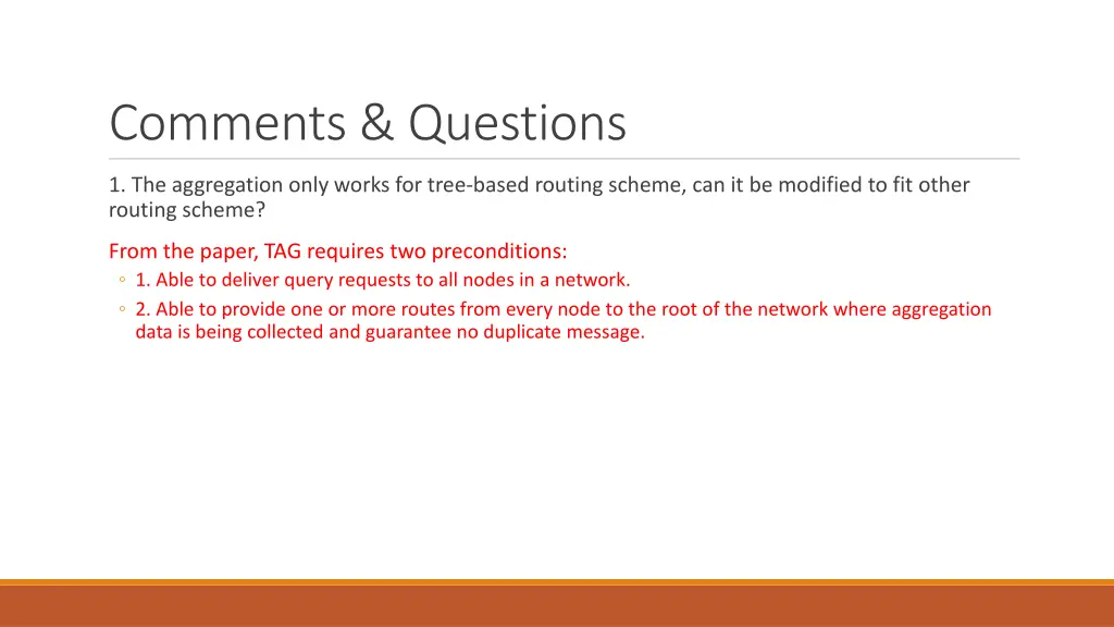 comments questions