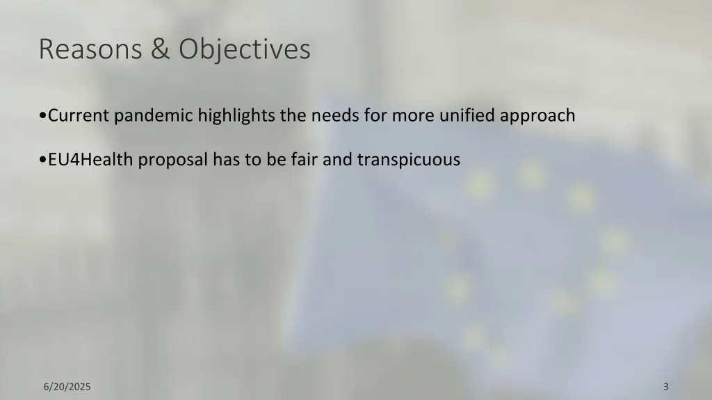 reasons objectives