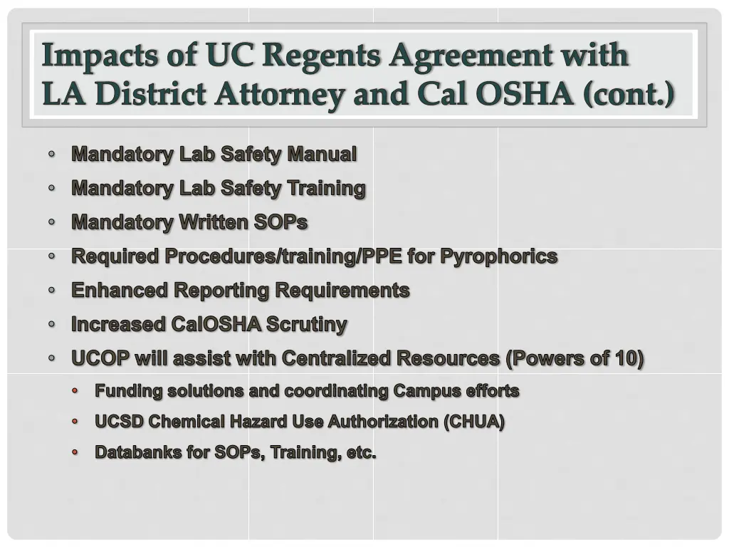 impacts of uc regents agreement with la district 1
