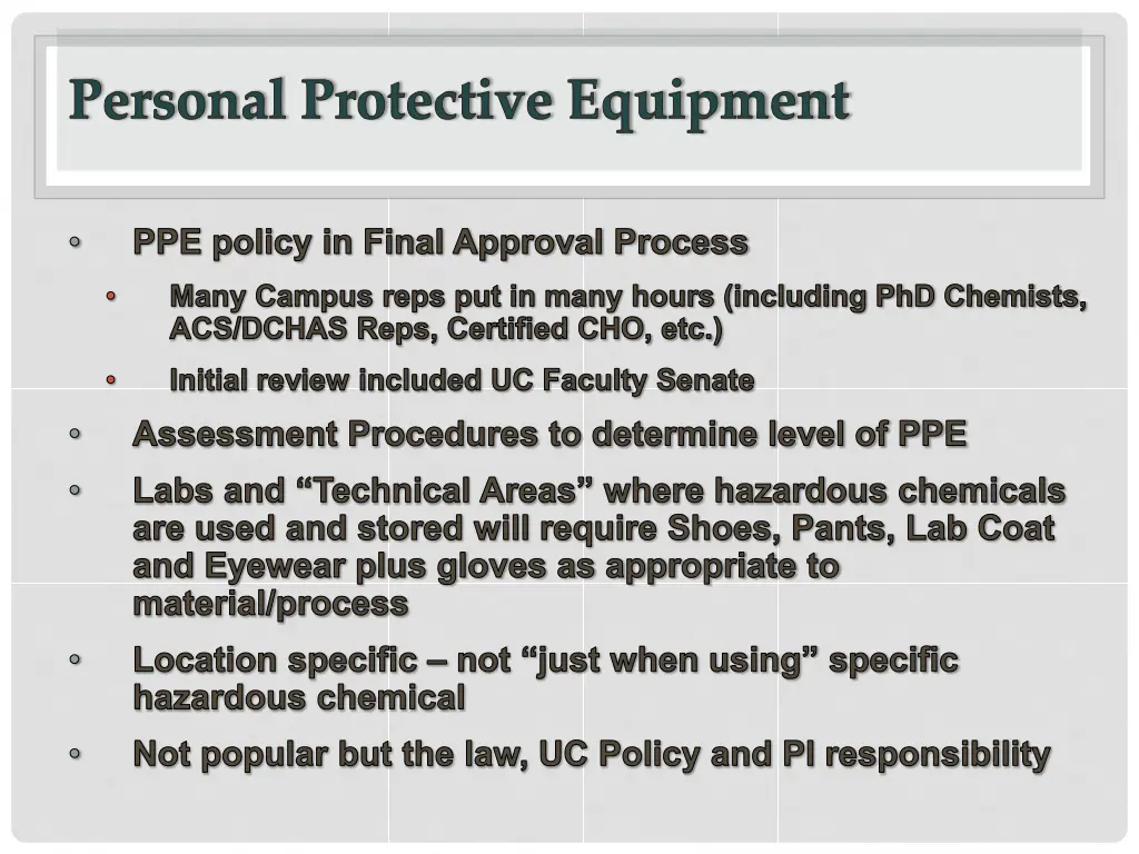 personal protective equipment