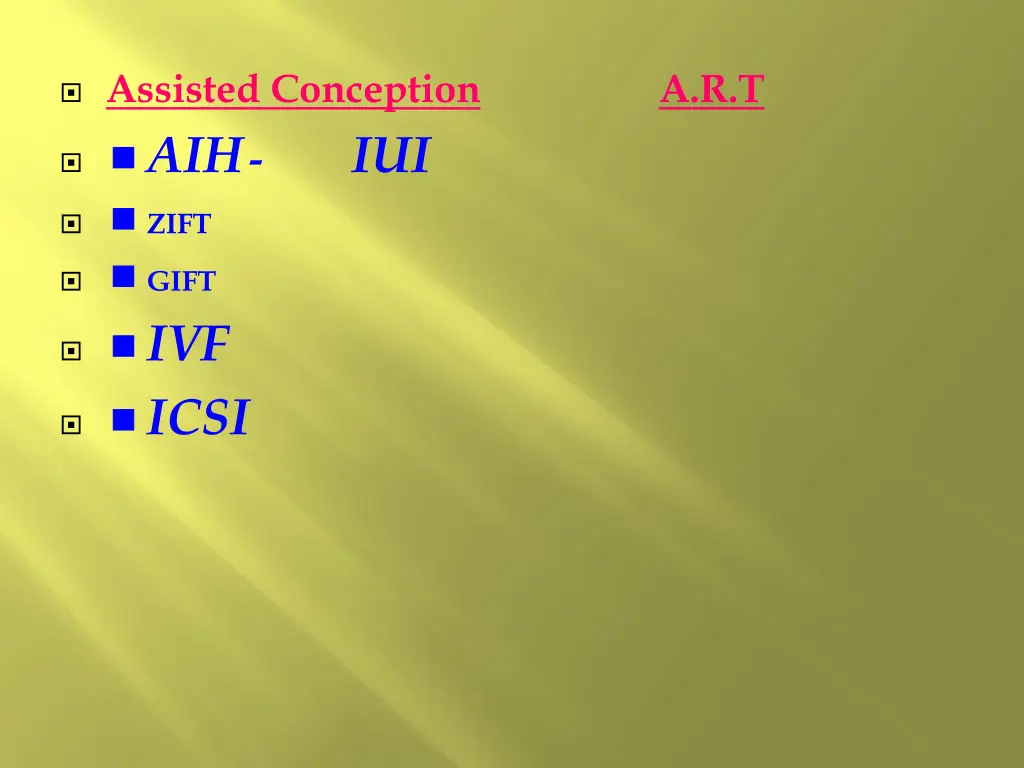 assisted conception aih zift gift ivf icsi