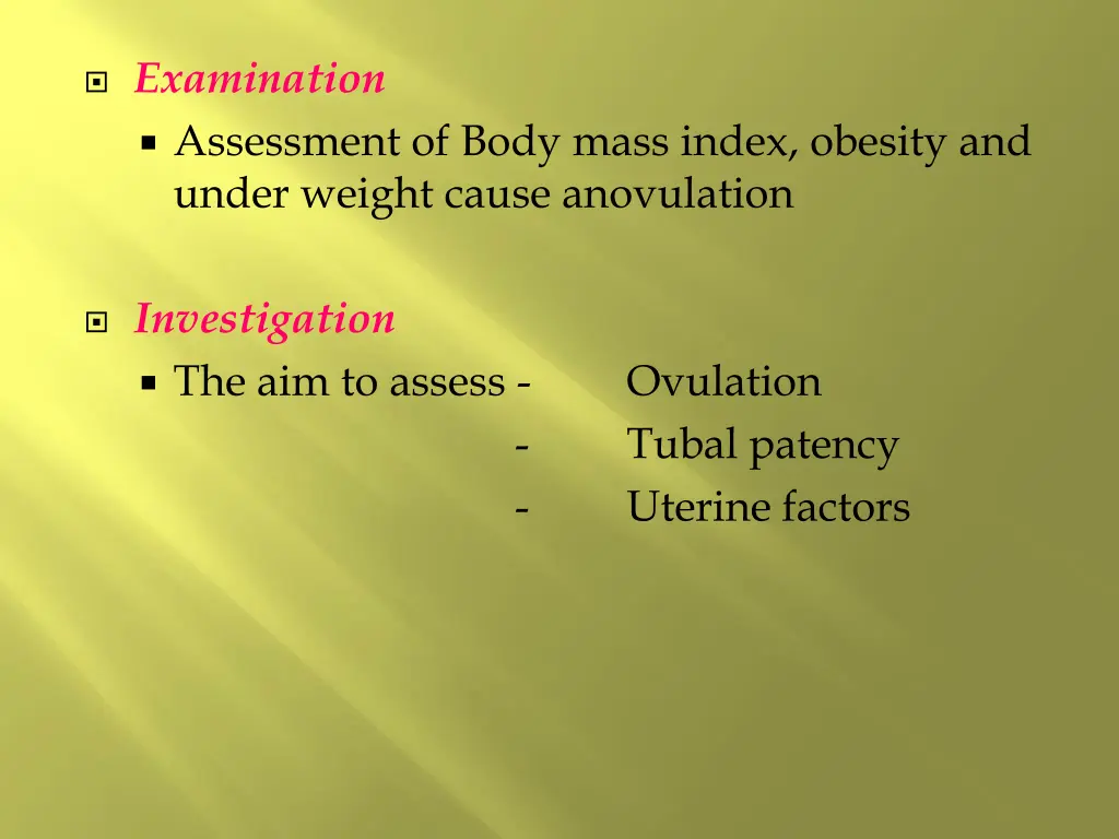 examination assessment of body mass index obesity