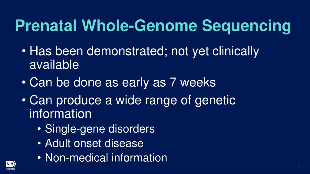 prenatal whole genome sequencing