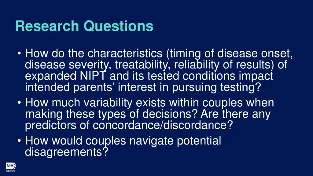 research questions