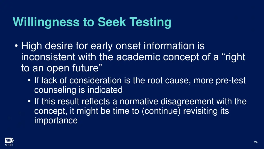willingness to seek testing 1