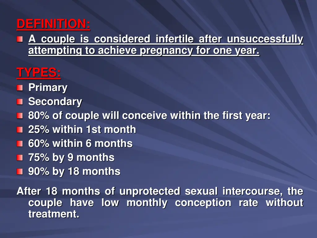 definition a couple is considered infertile after