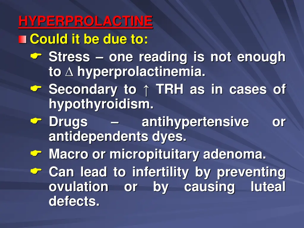 hyperprolactine could it be due to stress