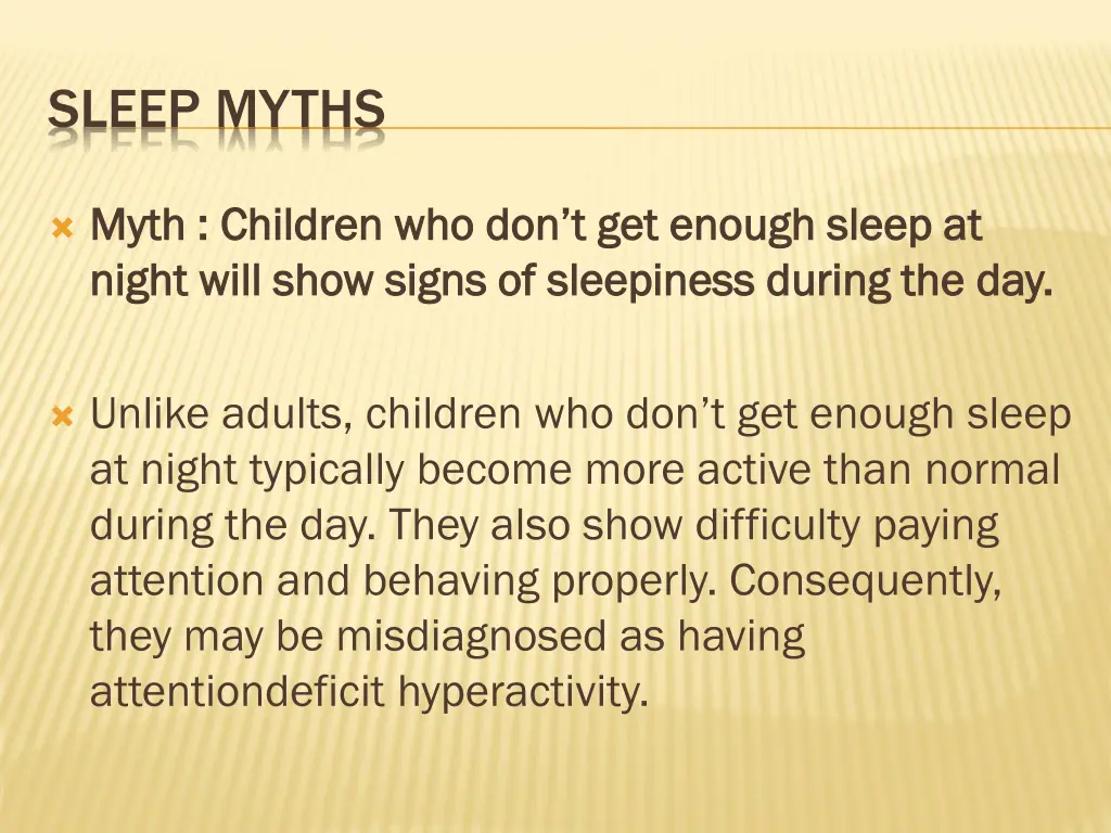 sleep myths