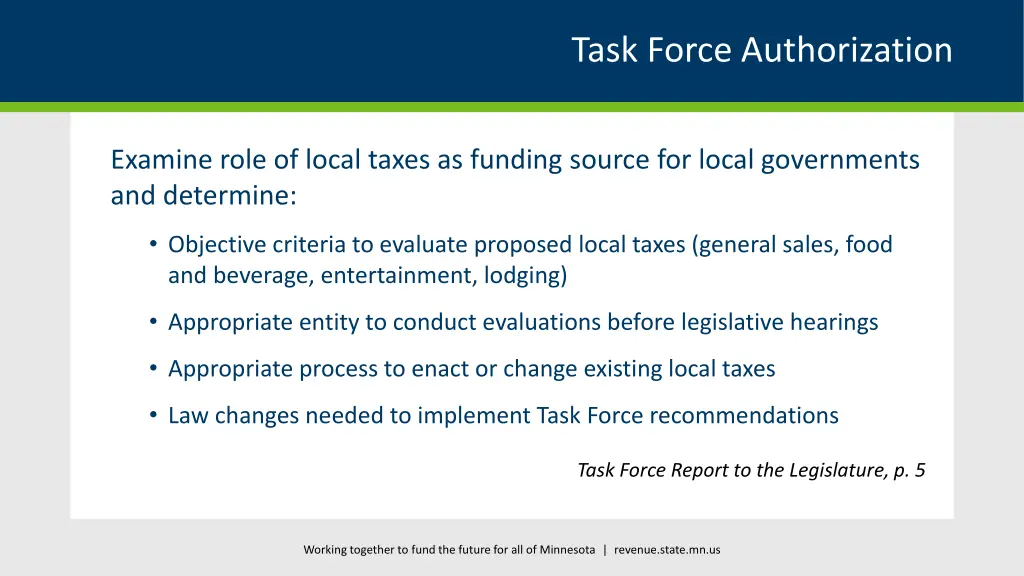 task force authorization