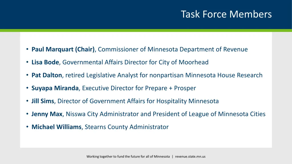 task force members
