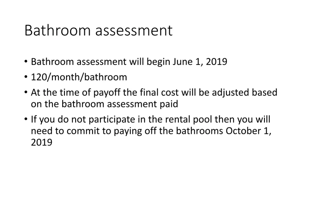 bathroom assessment