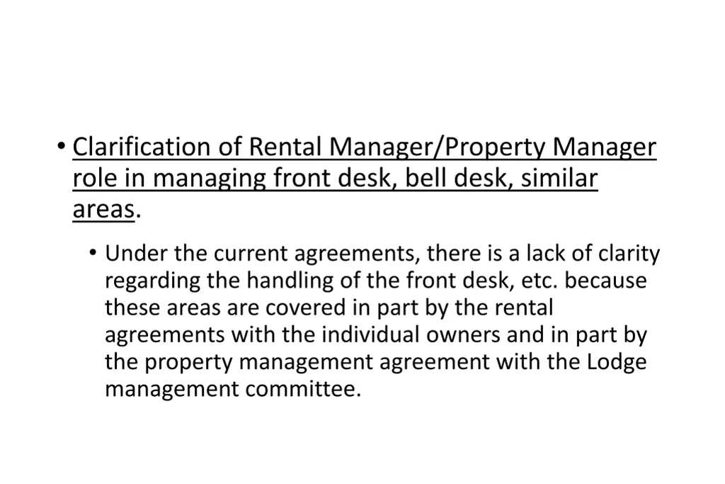 clarification of rental manager property manager