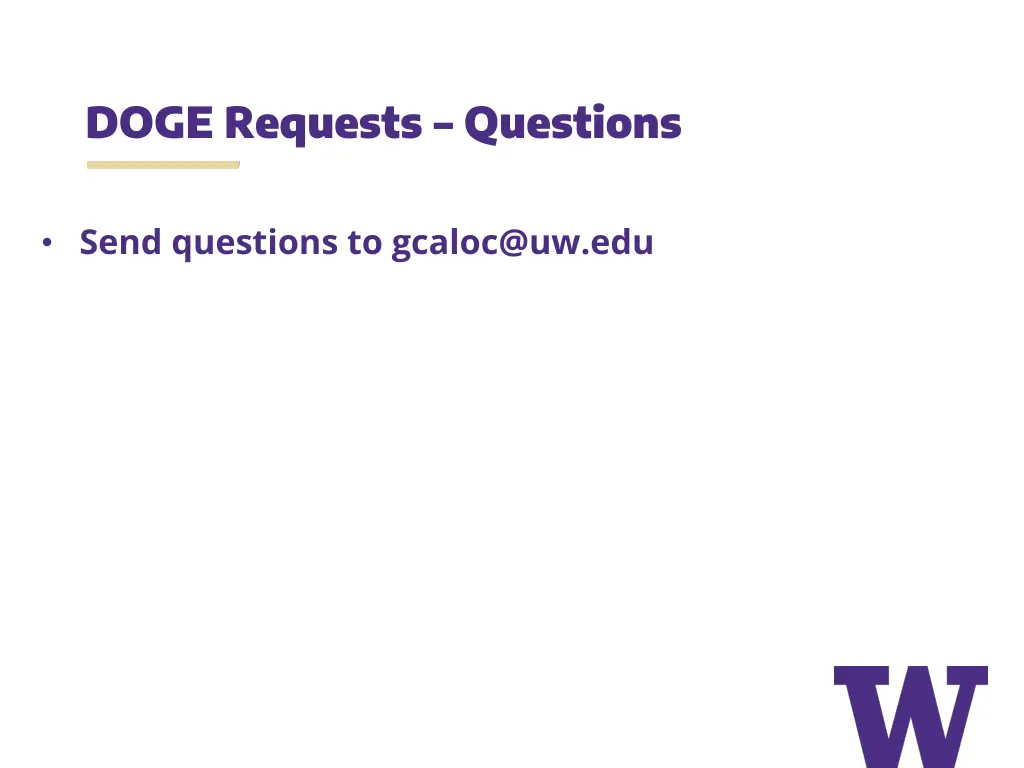 doge requests questions