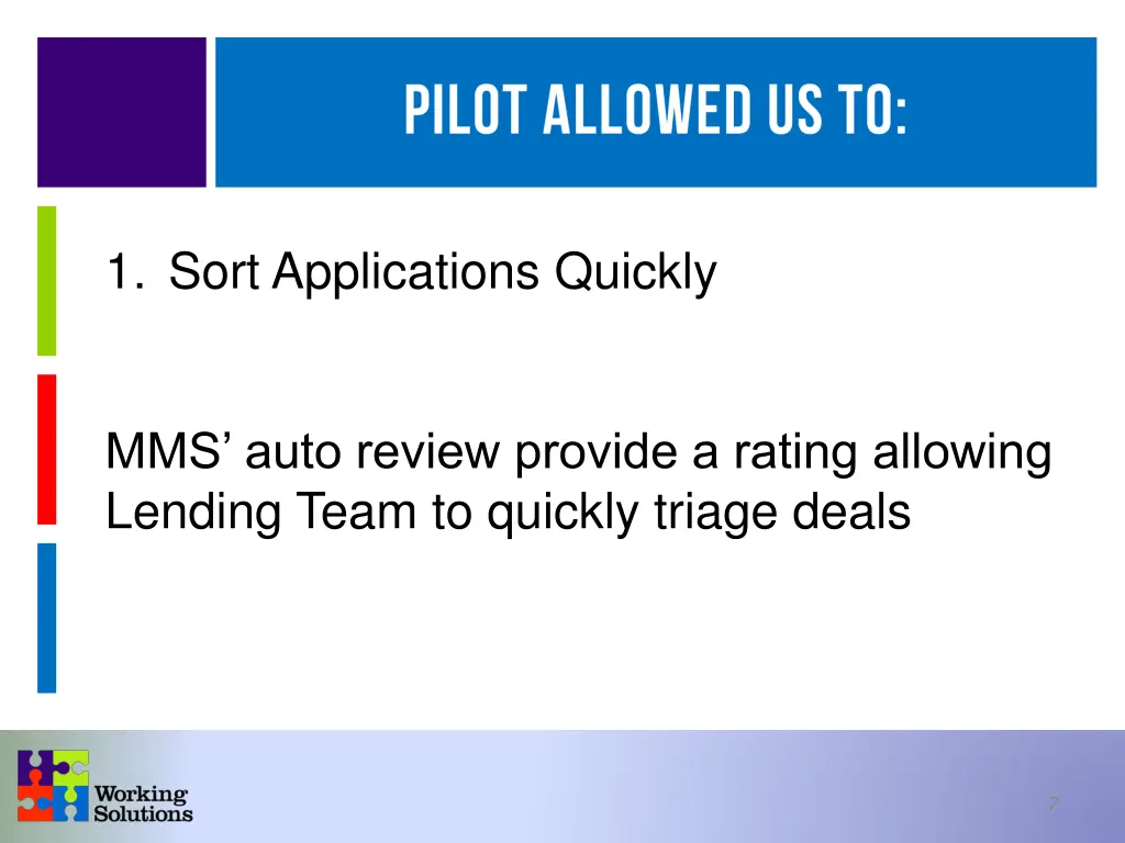1 sort applications quickly