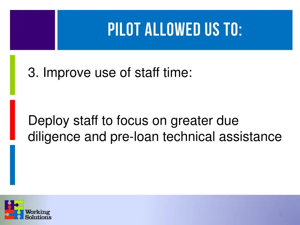 3 improve use of staff time