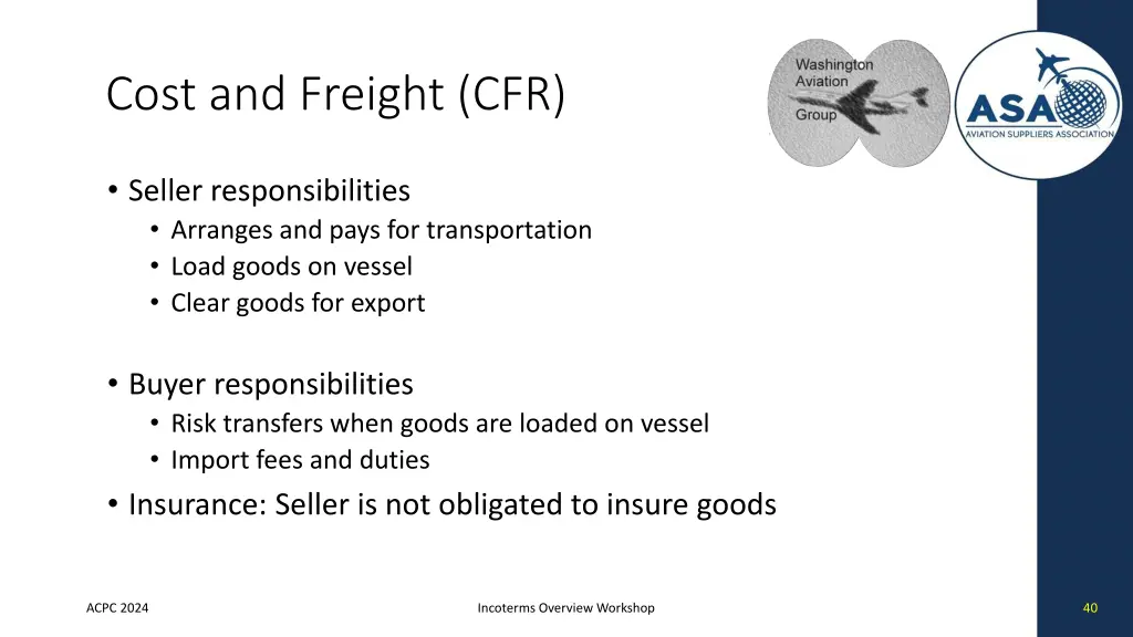 cost and freight cfr
