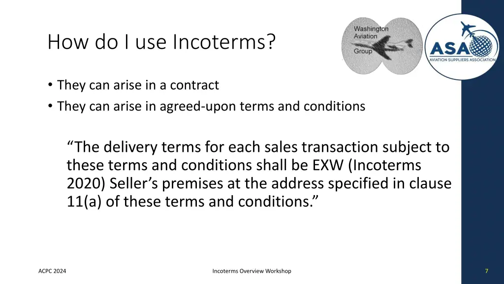 how do i use incoterms 1