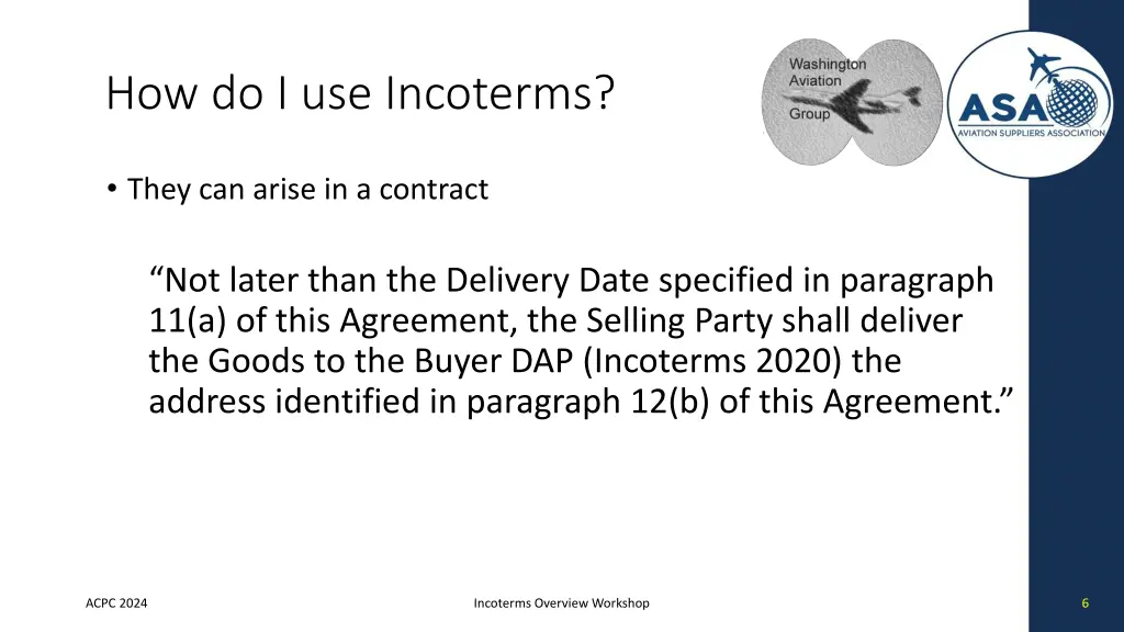 how do i use incoterms