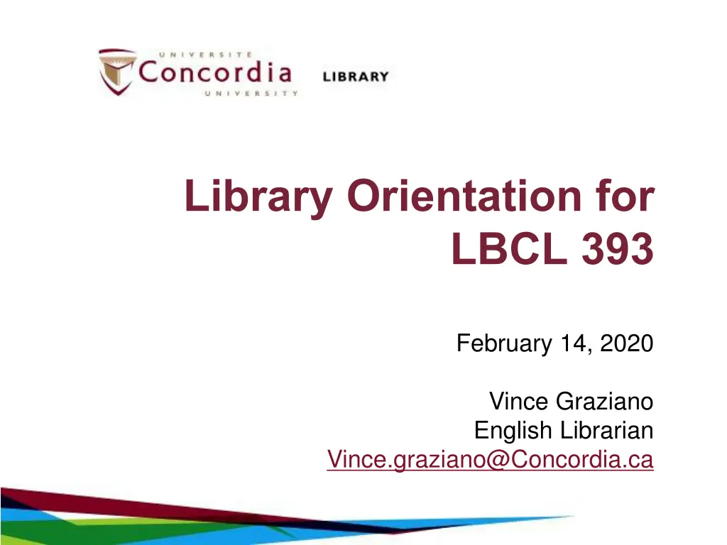 library orientation for