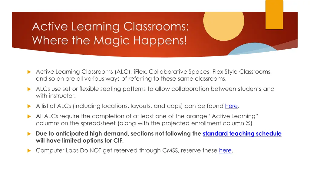 active learning classrooms where the magic happens