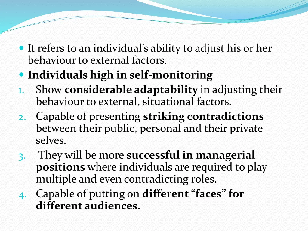 it refers to an individual s ability to adjust