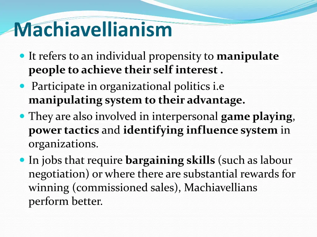 machiavellianism
