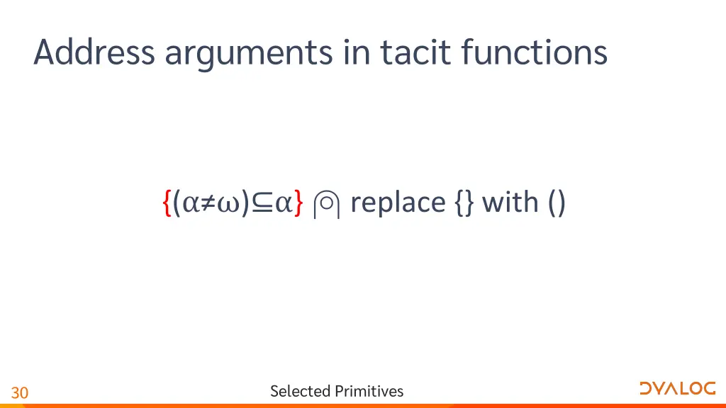 address arguments in tacit functions 2