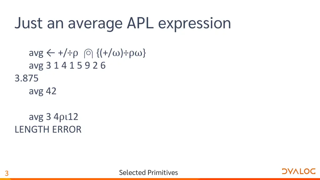 just an average apl expression