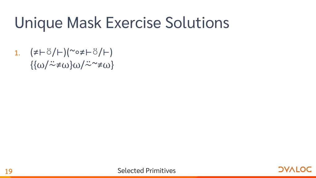 unique mask exercise solutions