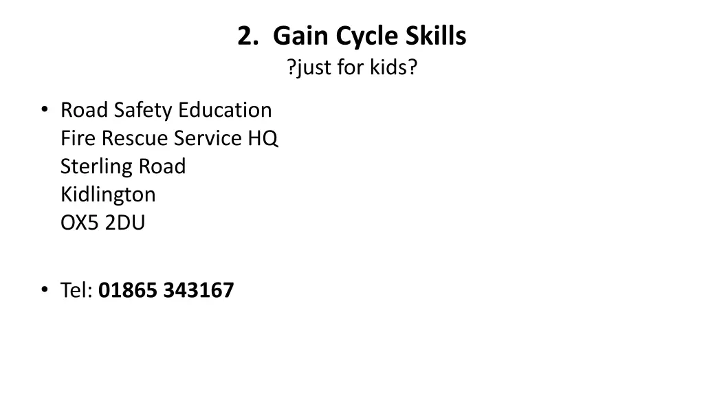 2 gain cycle skills just for kids