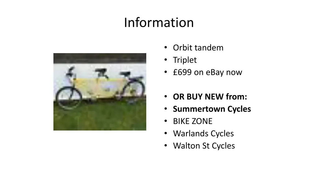 information