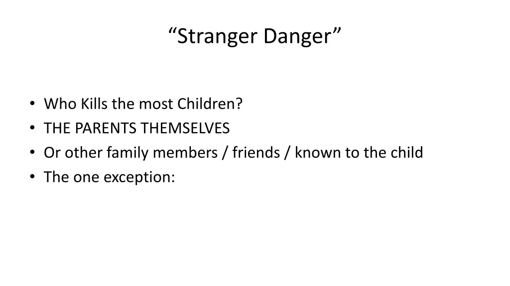 stranger danger