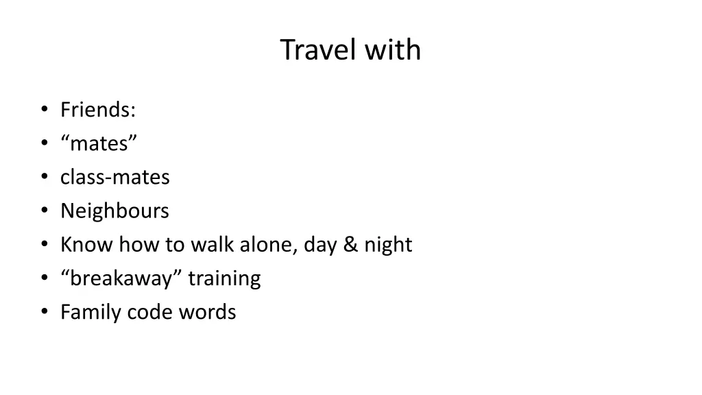 travel with