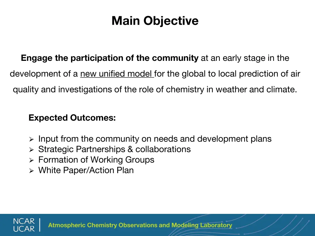 main objective
