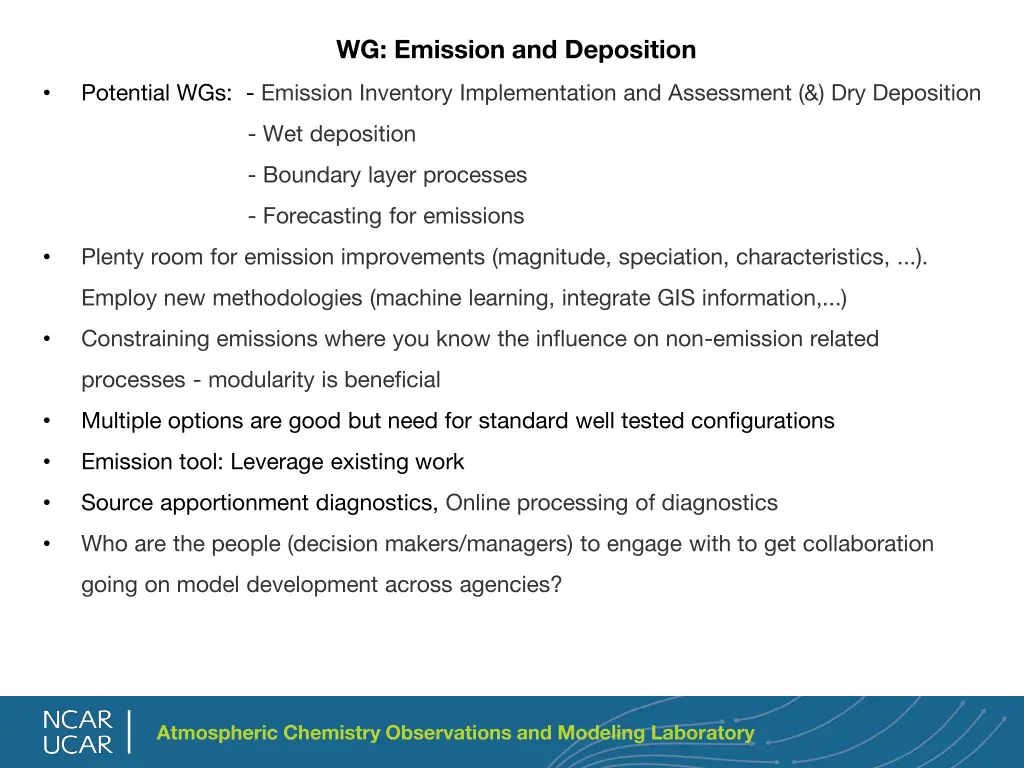 wg emission and deposition