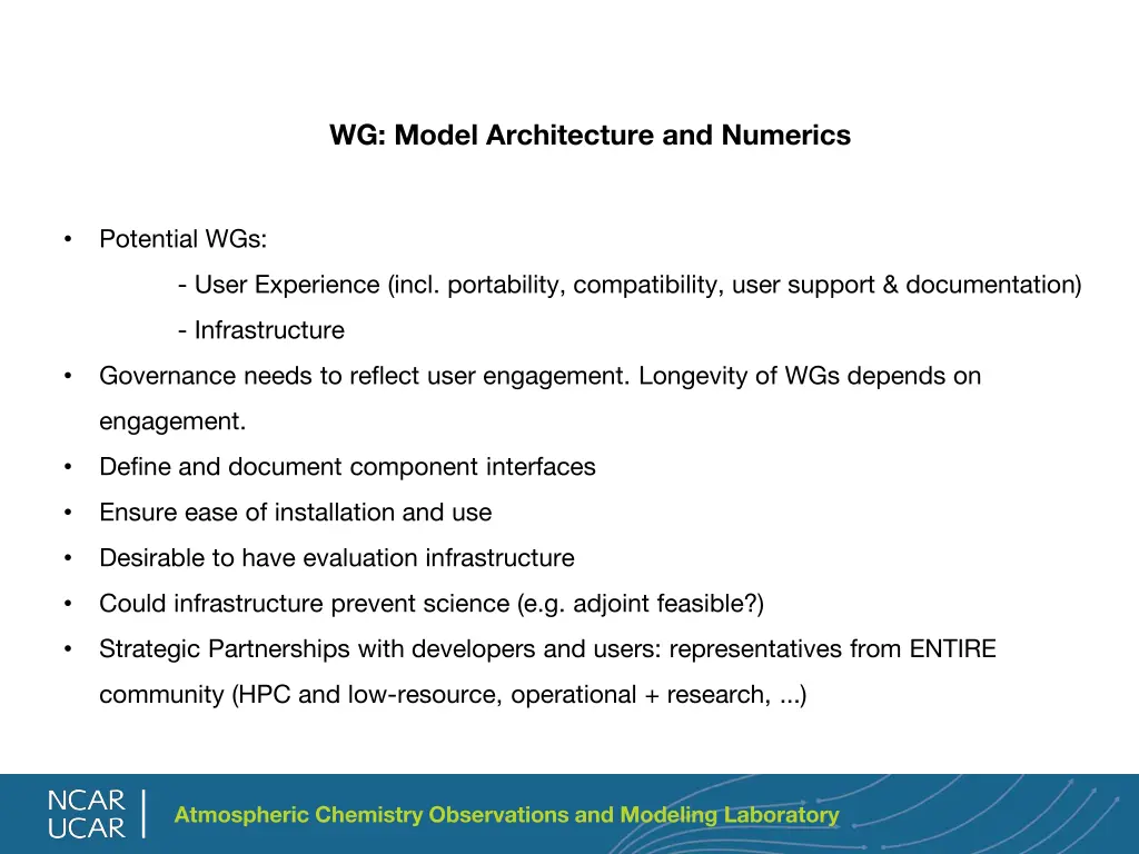 wg model architecture and numerics