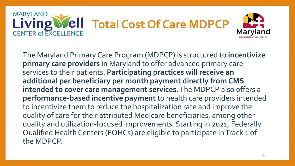 total cost of care mdpcp
