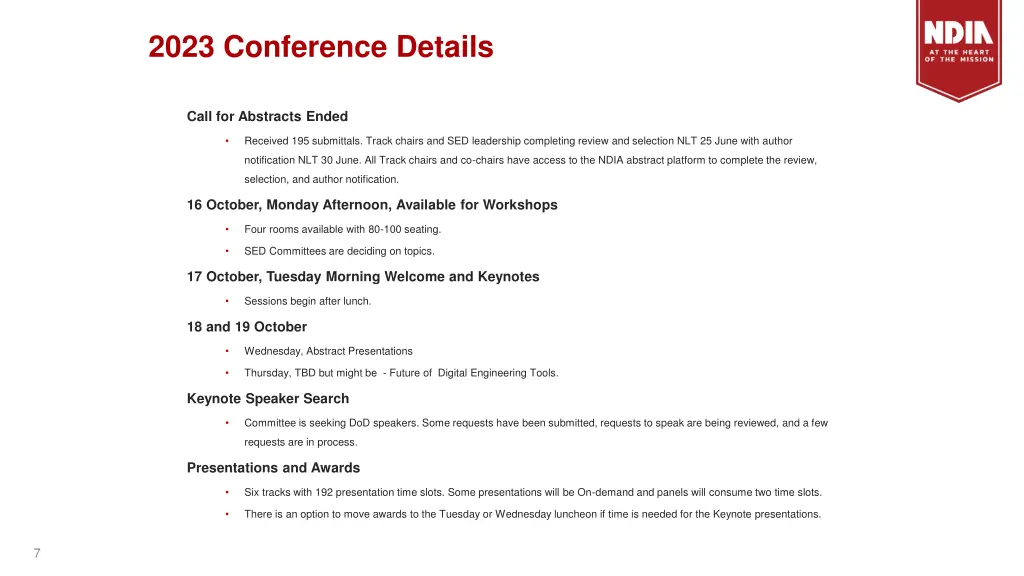 2023 conference details