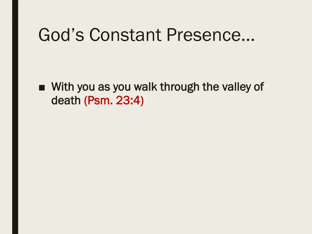 god s constant presence