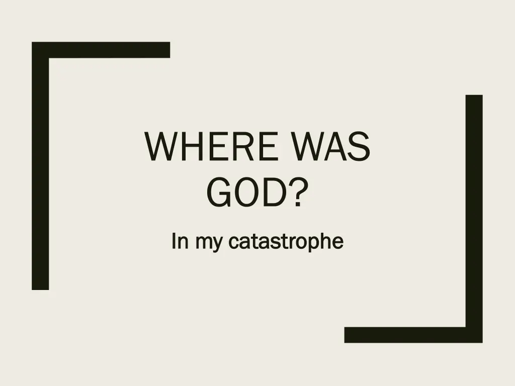 where was god 1