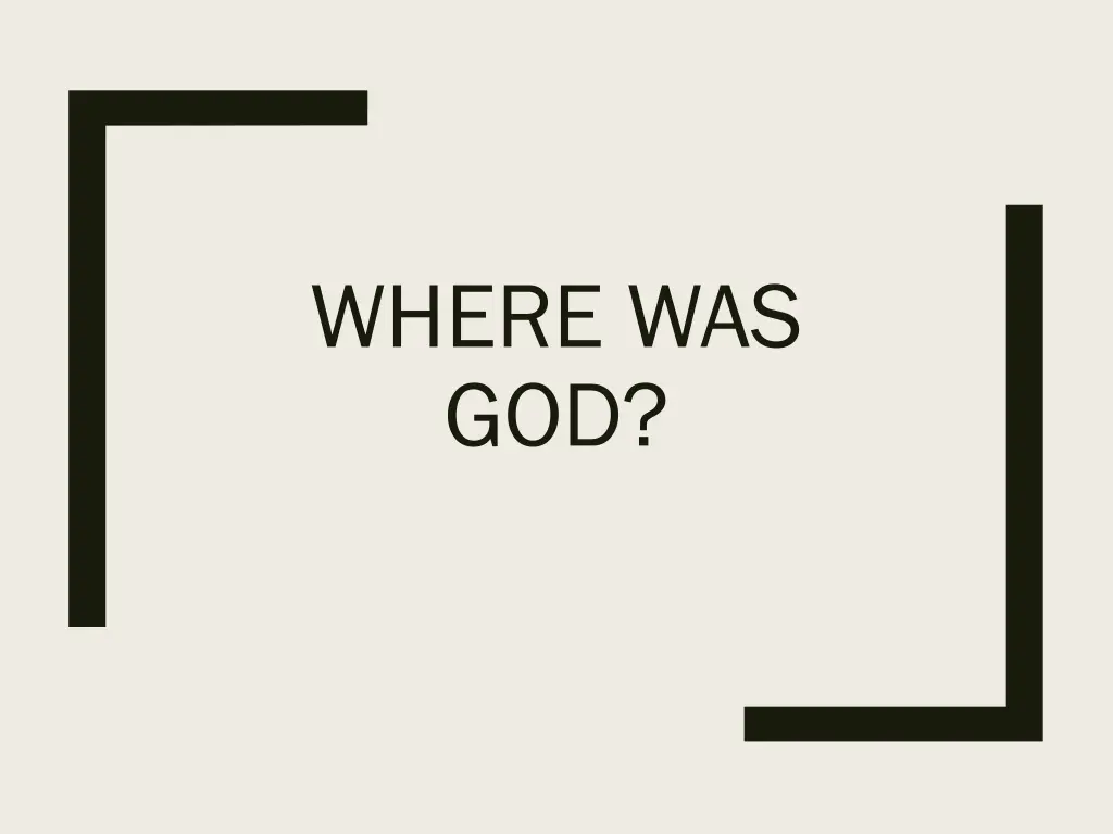 where was god